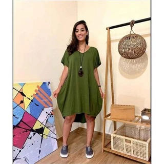 Vestido Mullet manga curta com bolso