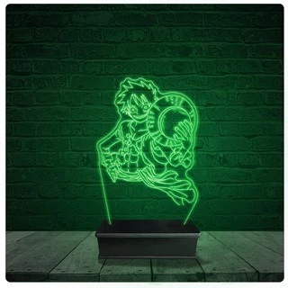 Luminária Abajur Acrílico Led - One Piece Anime 01