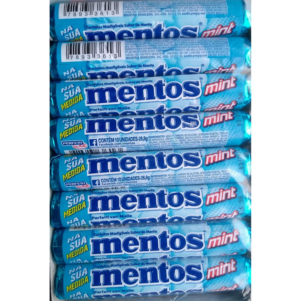 Mentos Sabor Menta Caixa Shopee Brasil 6215