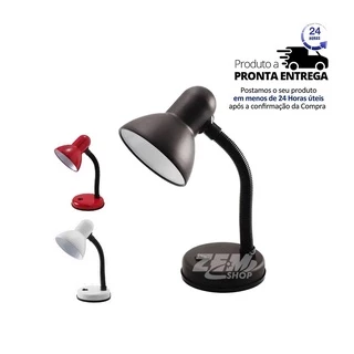 Abajur Luminária Mesa Base Flexível Dobrável Articulável