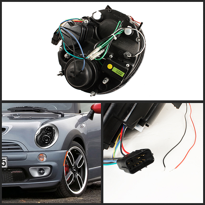 Farol Angel Eyes Led Bmw Mini Cooper 2001 a 2006 Cromado