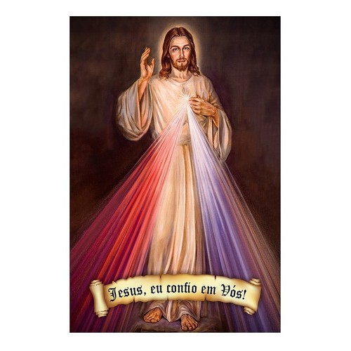 Quadro Jesus Misericordioso Jesus Eu Confio Em Vós -60x40cm