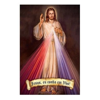 Quadro Jesus Misericordioso Jesus Eu Confio Em Vós -60x40cm