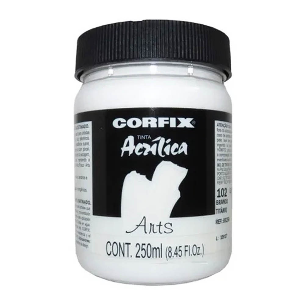 Tinta Acrílica Arts Corfix 250ml Branco Titânio 102 Gr 1 | Shopee Brasil