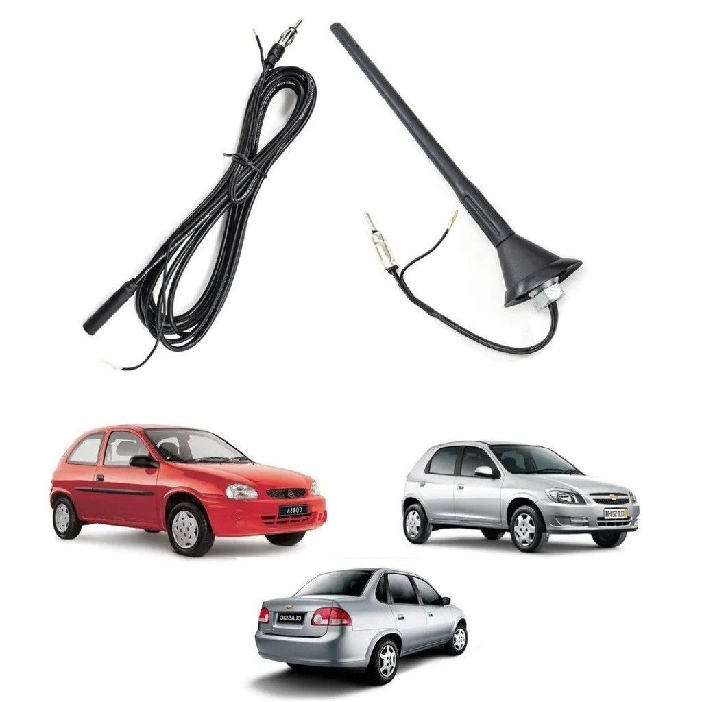 Antena Celta Corsa Classic C/ Extensão da Antena Até O Rádio | Shopee ...