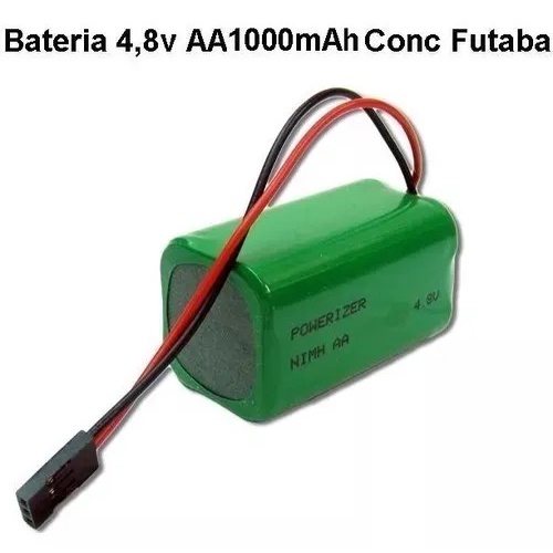Bateria 4 8v aa 1000mah ni cd com conector futaba escorrega o pre o