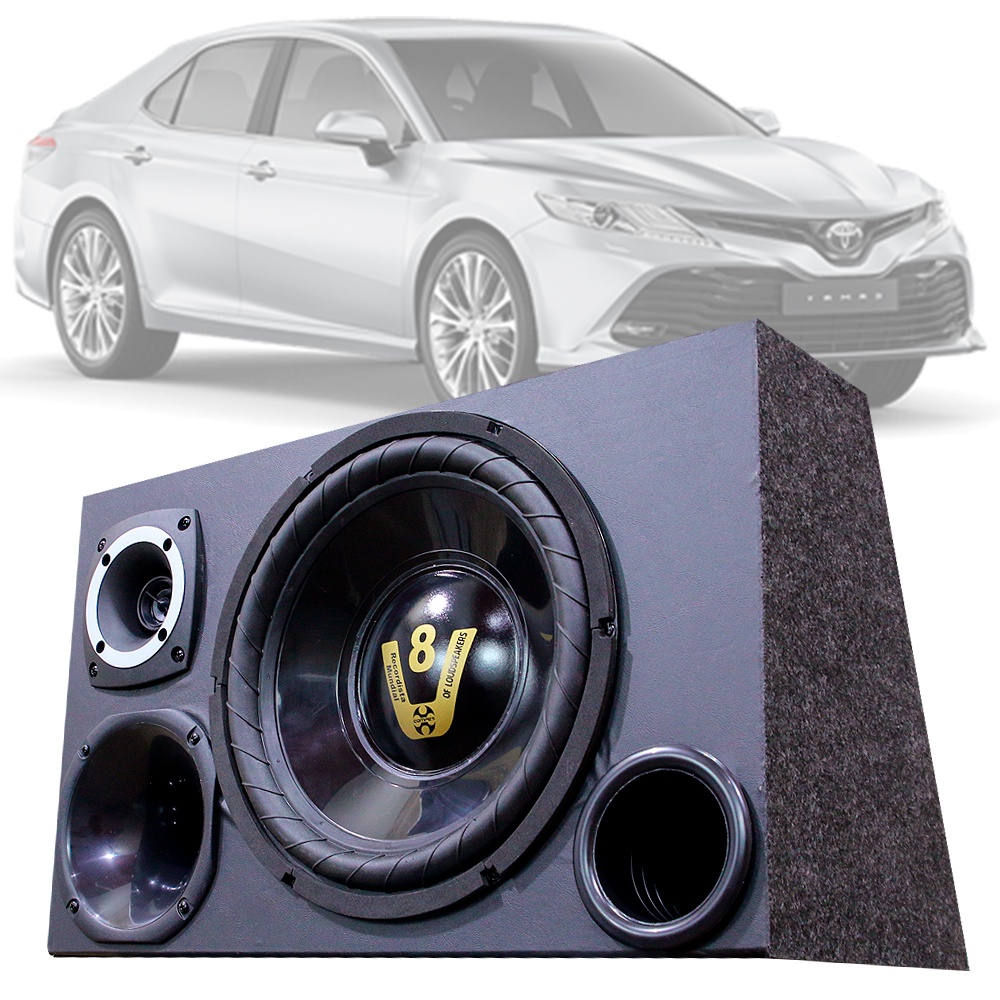 Caixa Trio Som Automotivo Trio Completa Subwoofer Toyota Camry Shopee Brasil