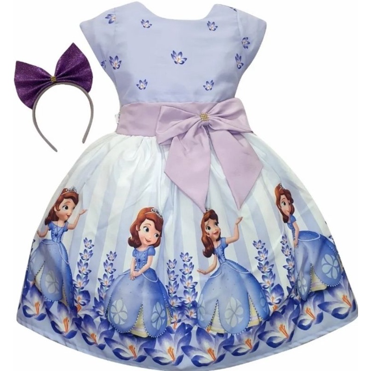 Fantasia Vestido Princesa Sofia Luxo Infantil Imperdivel