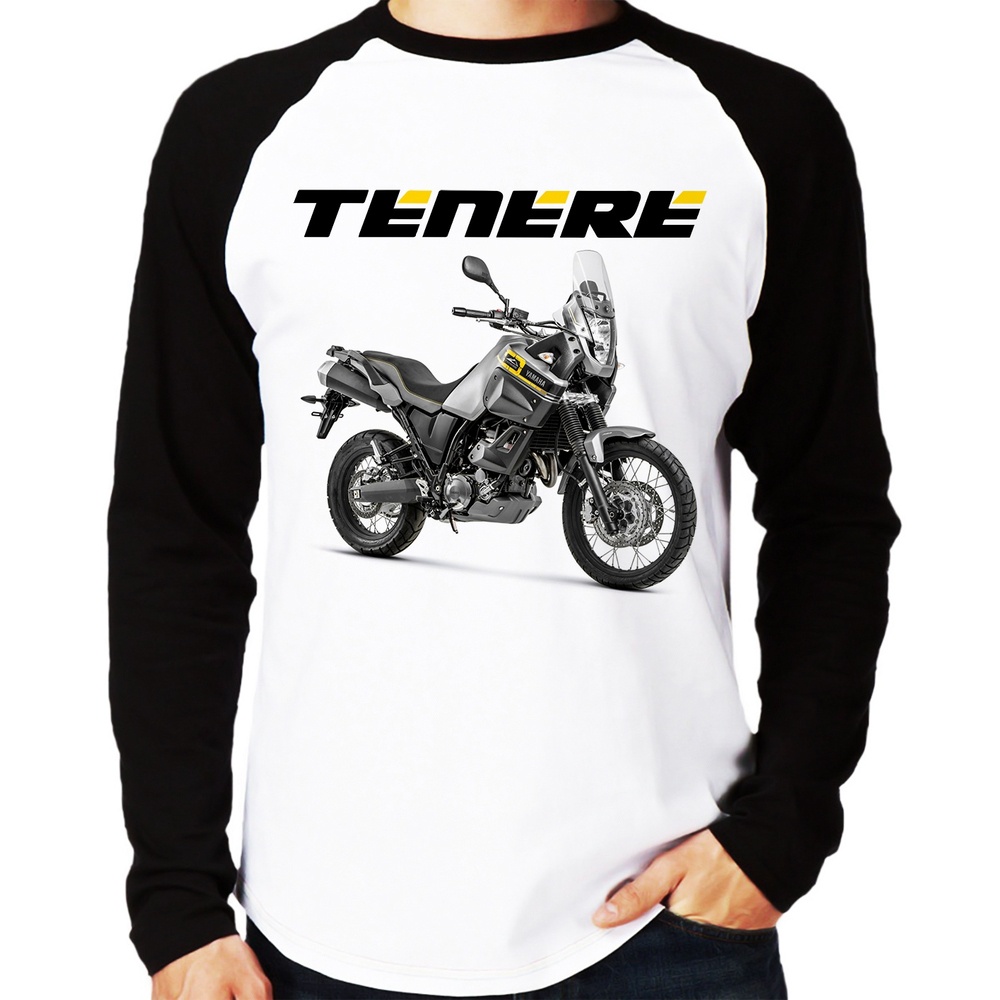 Camiseta Raglan Moto Grau XT 660 Manga 3/4