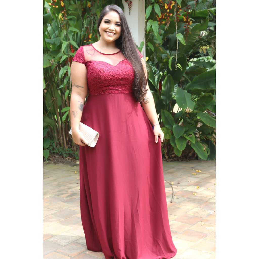 Vestido madrinha civil cheap plus size