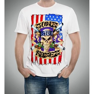 Camiseta Ou Baby Banda Guns N' Roses Bandeira Eua Logo
