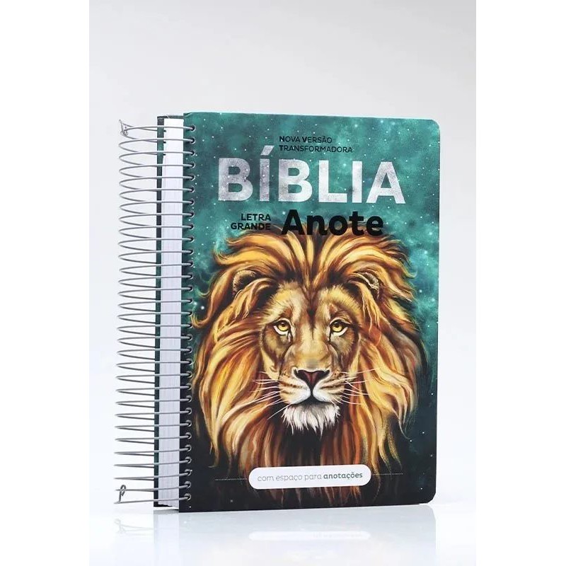 Bíblia Sagrada Anote Nvt Letra Grande Capa Dura Espiral | Shopee Brasil