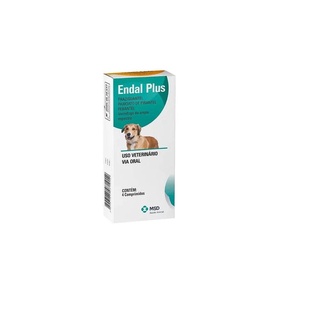 Vermífugo Para Cães Endal Plus 4 Comprimidos