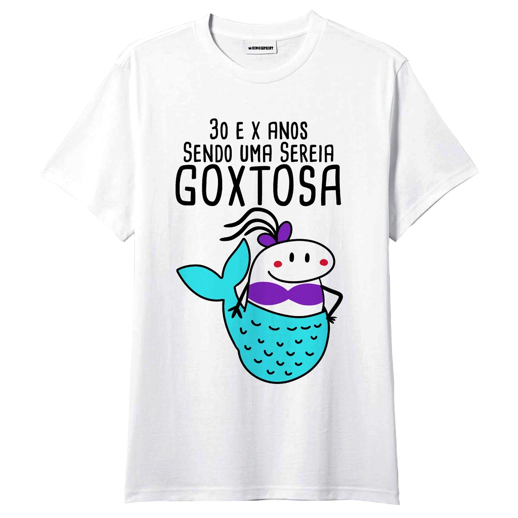 Camiseta Aniversário 40 anos de gostosura - Flork Meme Boneco de Palito -  Festa ZLprint