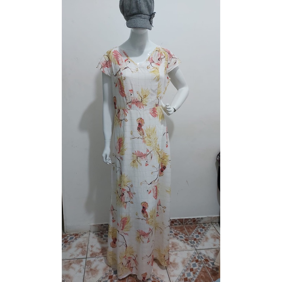 Vestido longo best sale estampado enfim