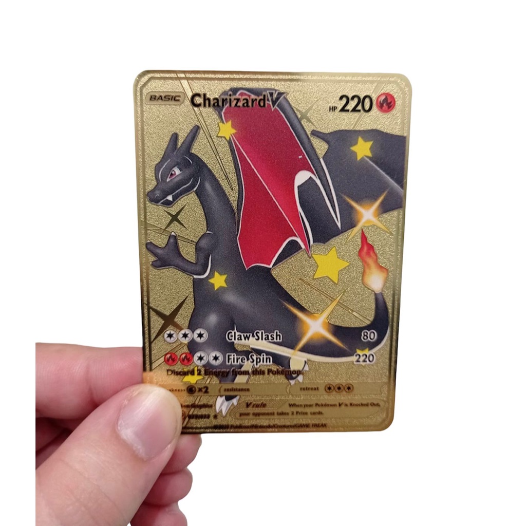 Carta Pokémon Dourada Charizard V - Artigos infantis - Beira Rio, Biguaçu  1249831082