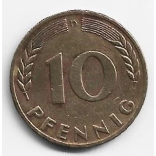 Produto Colecionável Numismático Moeda Alemanha 10 Pfennig