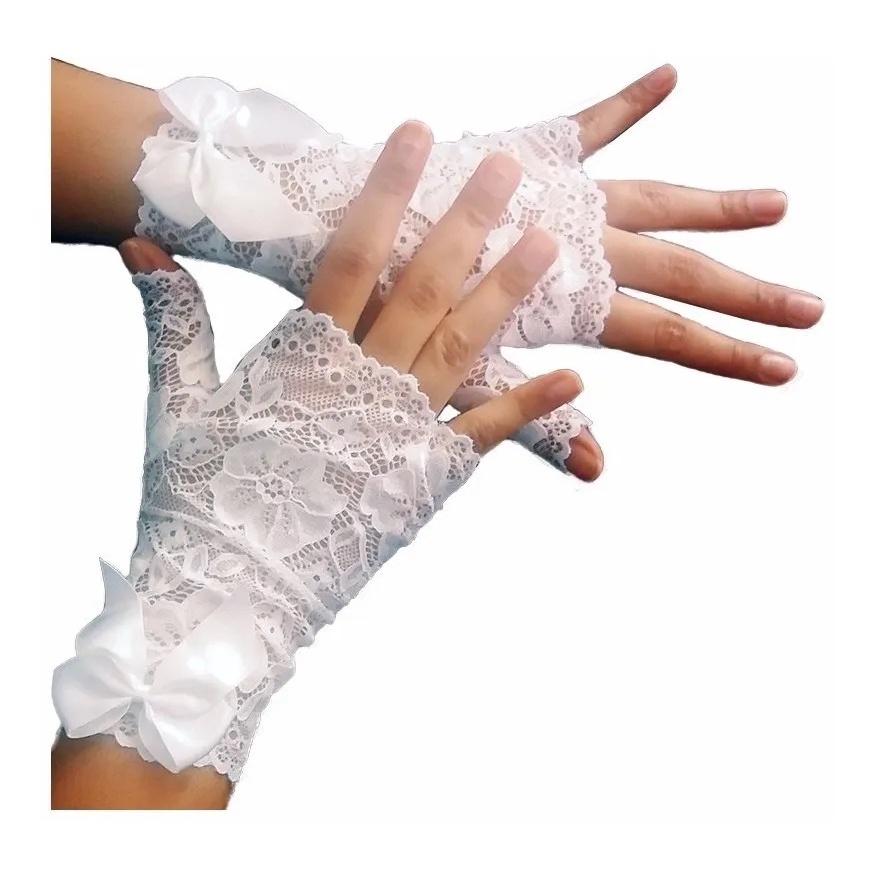 Luvas de renda Crânio Jacquard Luvas de renda preta Luvas femininas de  proteção solar Luvas curtas de tule elásticas Moda gótica de Halloween  (cor