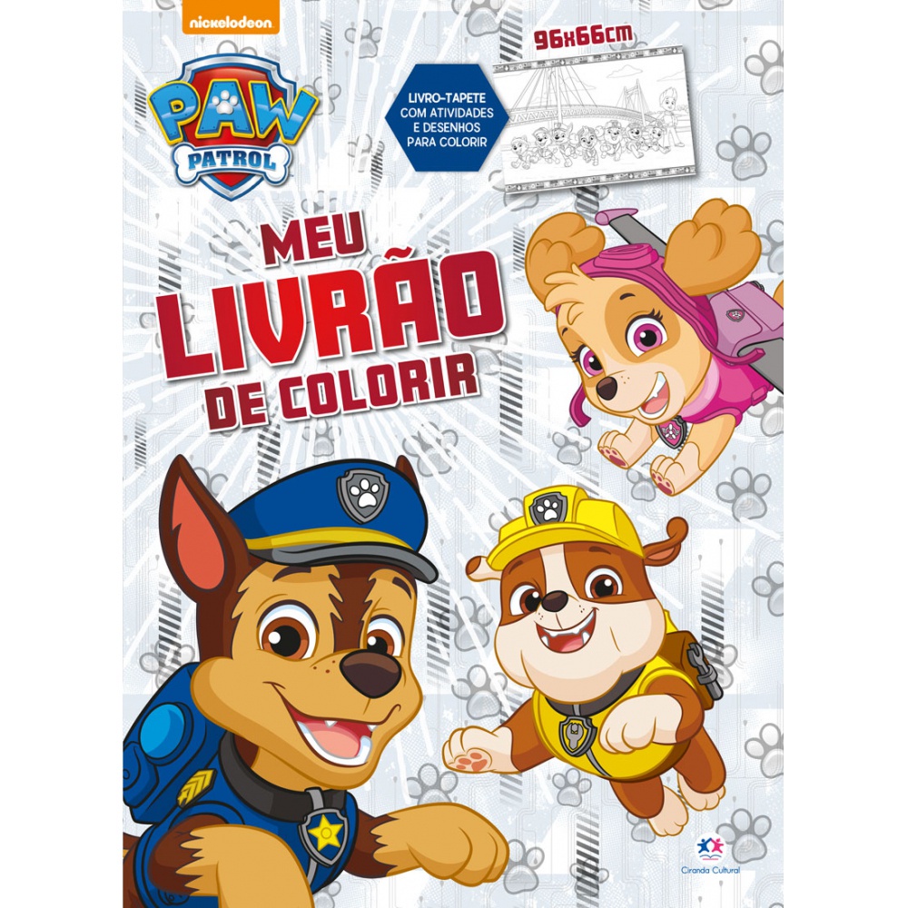 Livro 101 Primeiros Desenhos para Colorir Patrulha Canina - Oxalá Papelaria