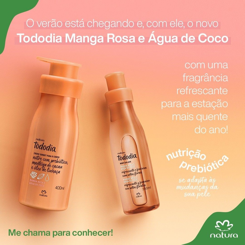 Natura Manga Rosa E Gua De Coco Hidratante Ml Body Splash Ml Shopee Brasil