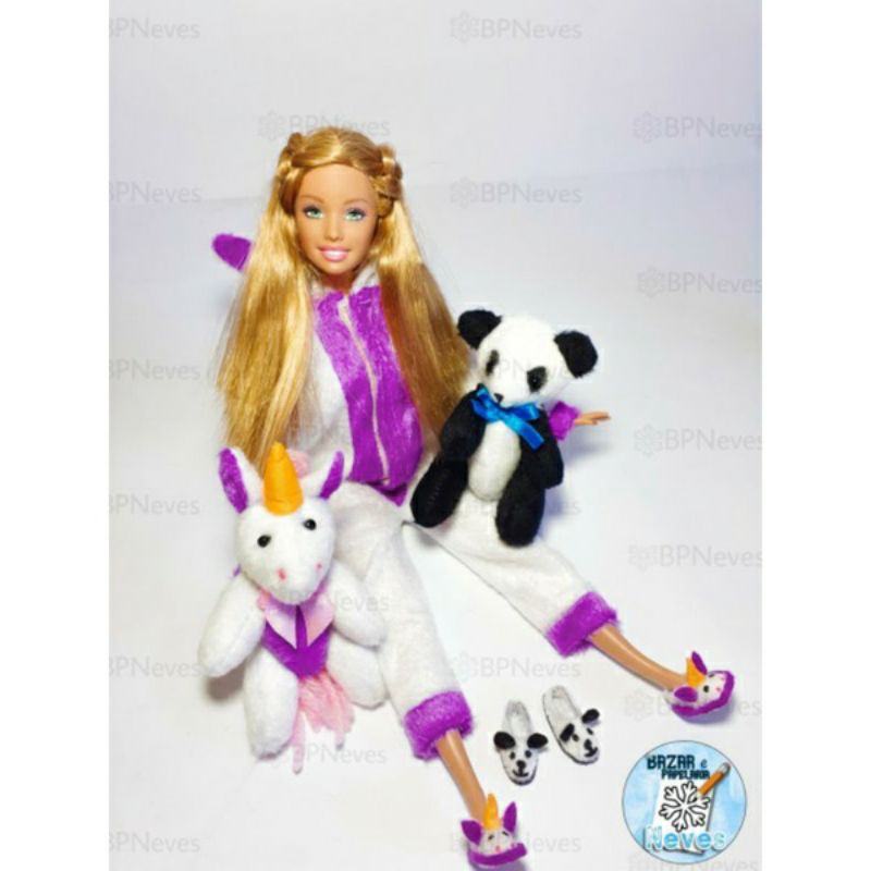 Moletom Panda  Como Fazer Roupa da Barbie e outras Bonecas