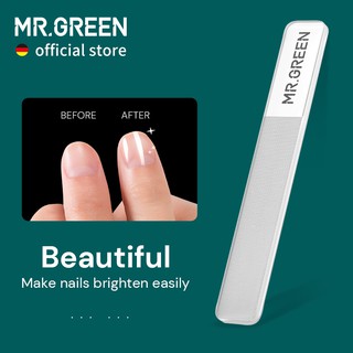 Mr.GREEN arquivos de unhas de vidro nano profissional de polimento manicure arte ferramenta lavável fazer unhas iluminar facilmente como