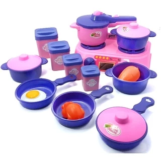 Cozinha Divertida 12 Brinquedos Faz De Conta Brinquedo Menina Play Cooker Altimar Legumes Panela Tampa Ovo Mantimento Frigideira Panela De Pressão Porta Mantimentos Cenoura Caçarola Fogão