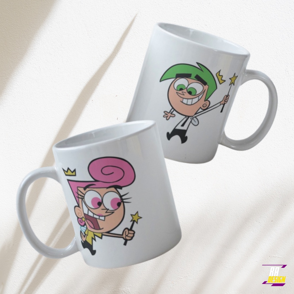 Caneca Padrinhos Mágicos Cosmo e Wanda - The Fairly OddParents | Shopee  Brasil