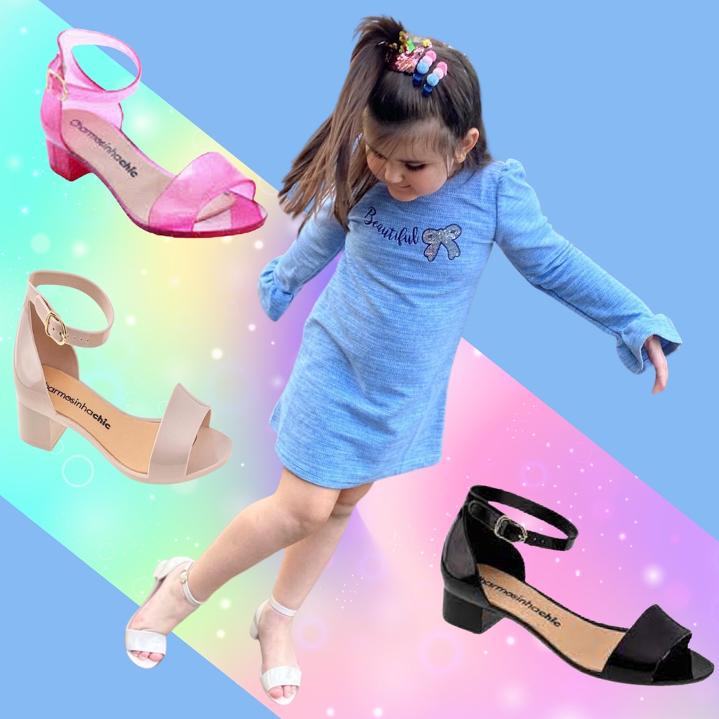 Sandalia infantil cheap com salto