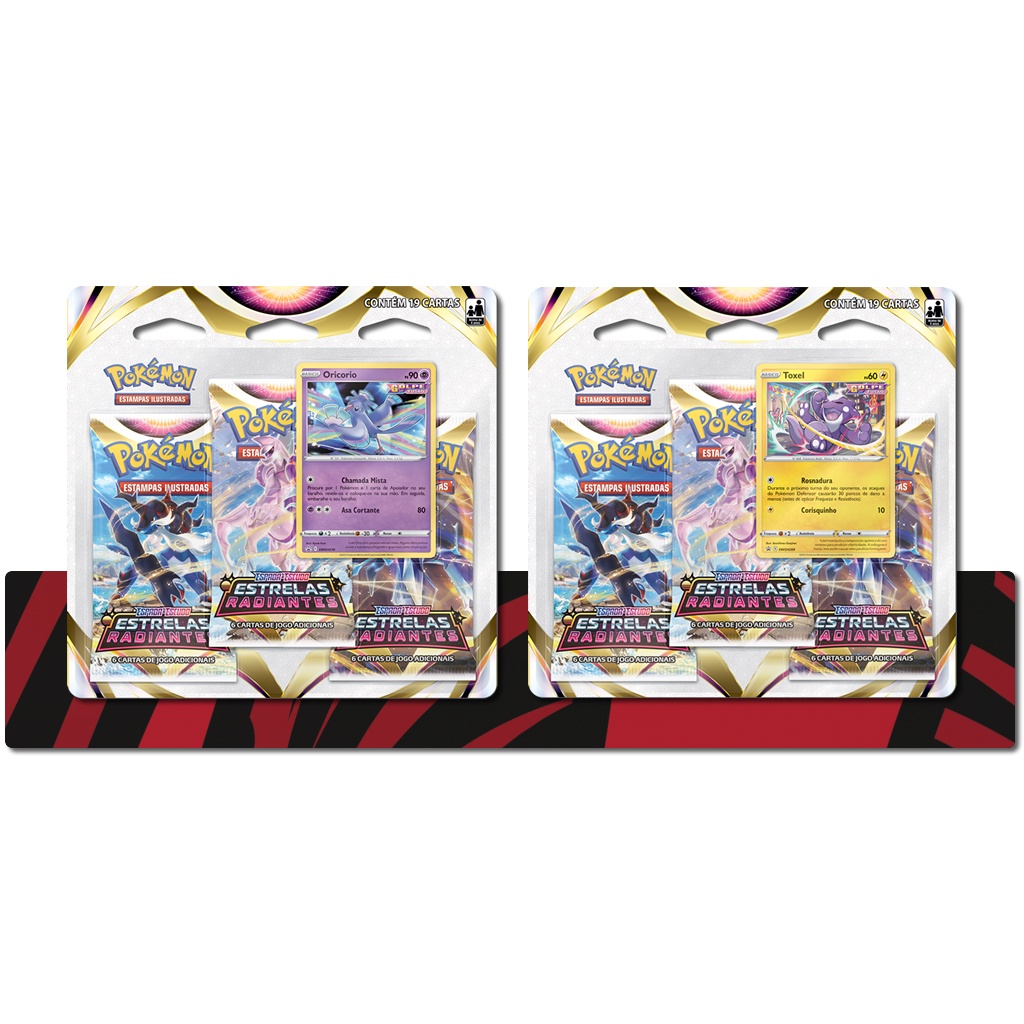 Triple Pack Pokémon Estrelas Radiantes - Toxel - Pokémon TCG Escala  Miniaturas by Mão na Roda 4x4