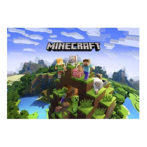 Minecraft Mine Craft Papel De Arroz p/ Bolo A4 20x30cm MOD.07 em