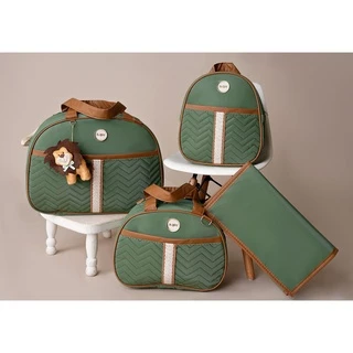 kit de Bolsa Maternidade com o Tema Safári na Promoção em Oferta na Shopee