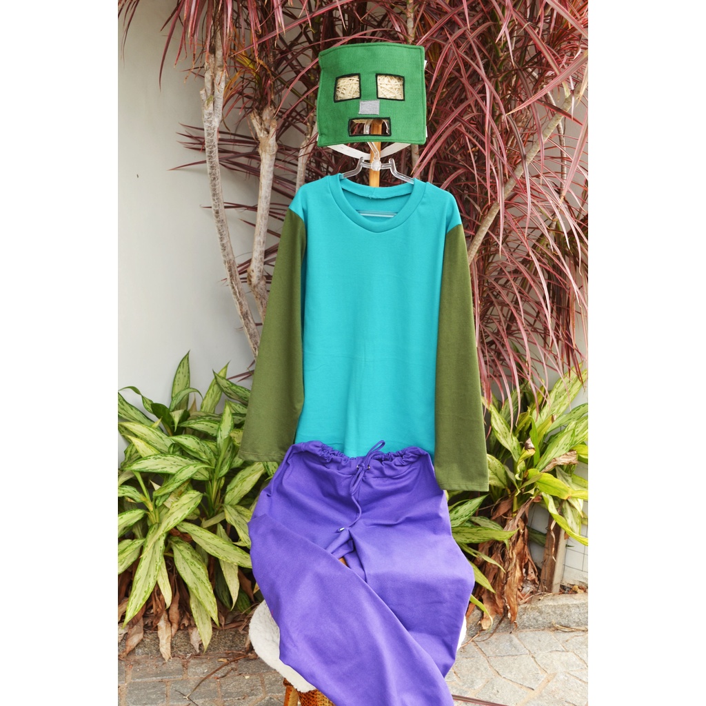 Fantasia Minecraft Infantil - Lojinha da Vivi - Roupas, Calçados e