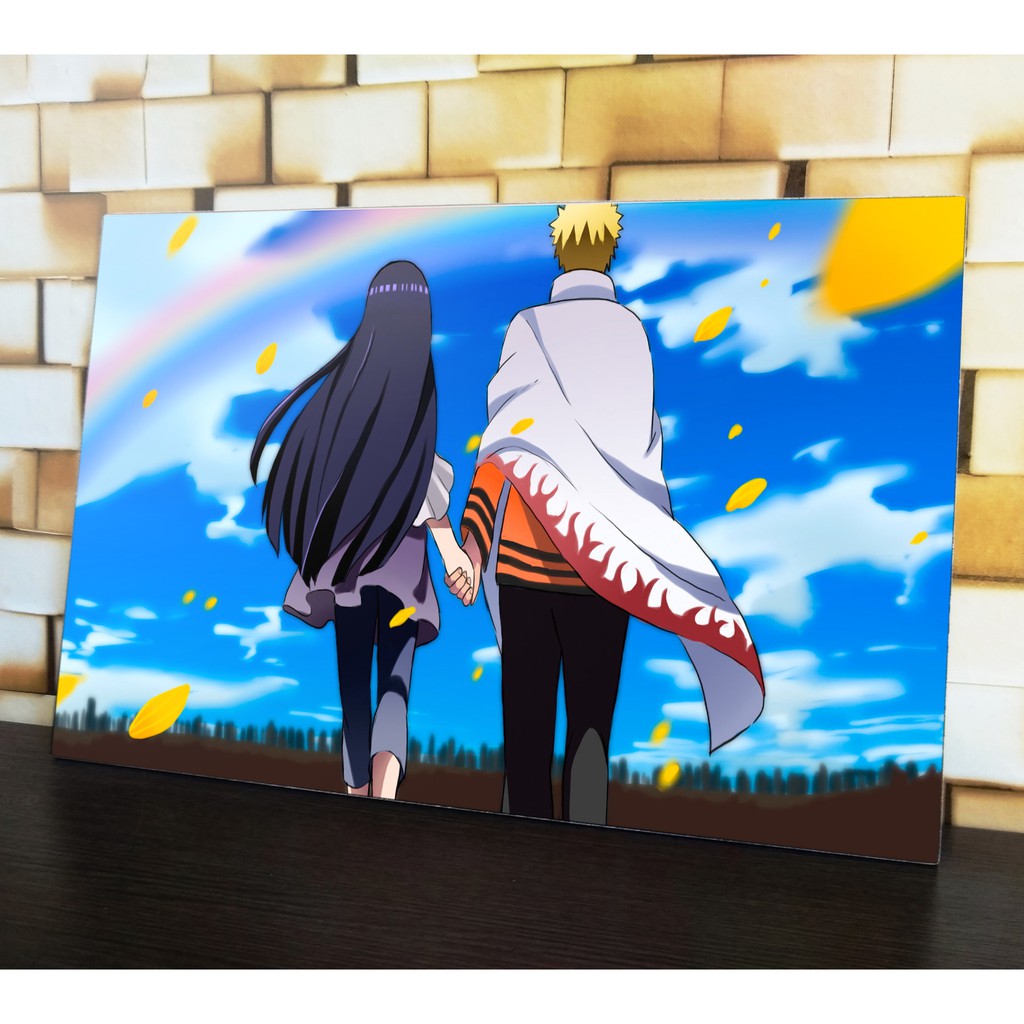 Quadro decorativo emoldurado Desenho Hinata e Naruto Anime Arte para quarto  sala no Shoptime