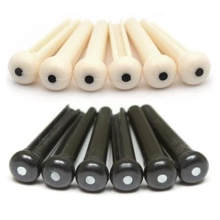 Kit de Pinos para Violão Aço com 6 Unidades Preto ou Branco em Oferta na Shopee