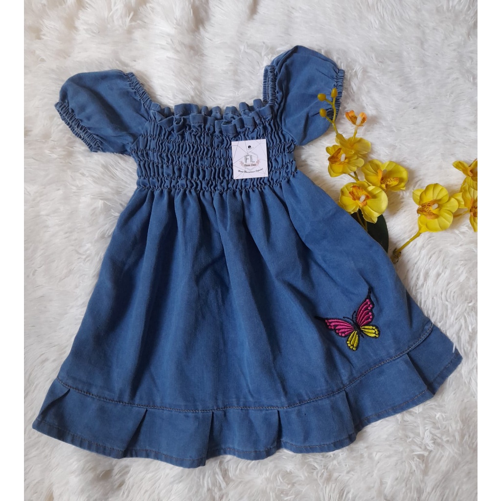 Vestido jeans para sales meninas