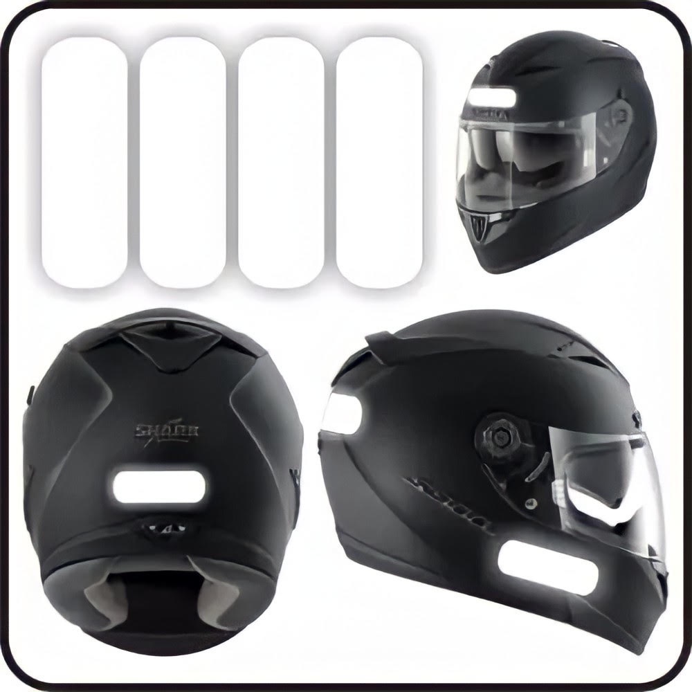Adesivo Refletivo Para Capacete 4 Unidades