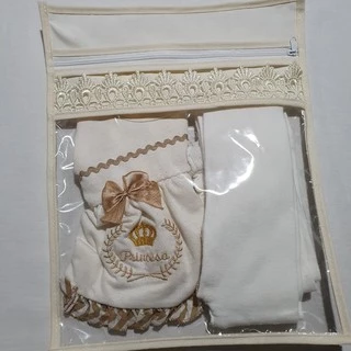 Saquinho para roupa de bebe para Maternidade Luxo Palha com Guippir Exclusivo Porta Roupa para Nenem Maternidade em Oferta na Shopee