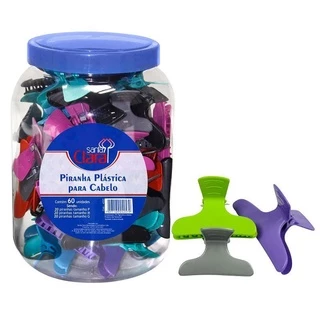 Piranha Colorida Plástica Pote com 60 Unidades - Santa Clara em Oferta na Shopee