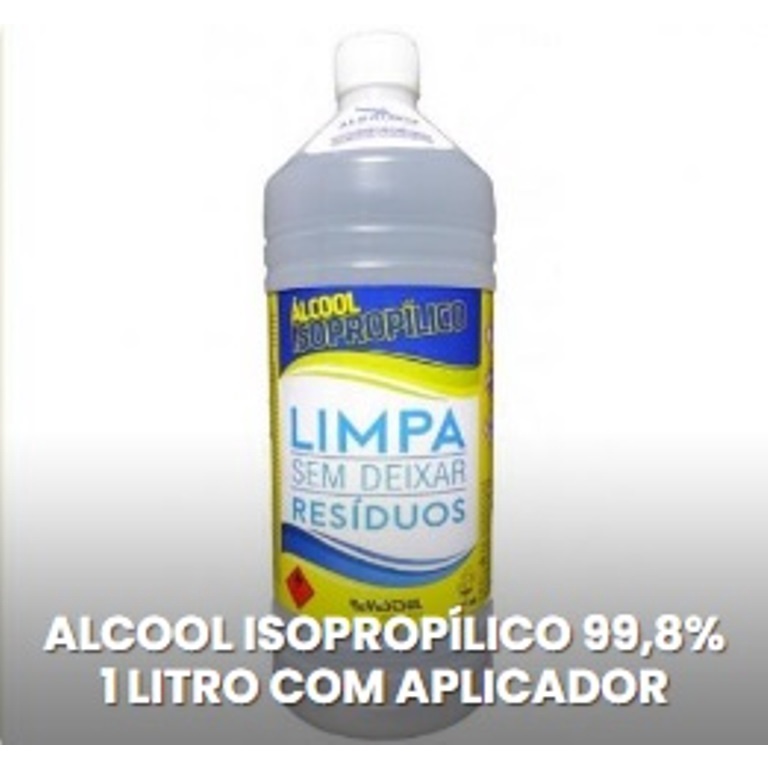 ALCOOL ISOPROPILICO 99,8% 1 litro c /aplicador Revestsul