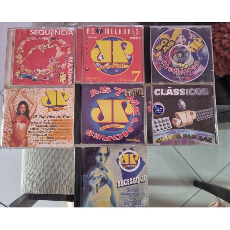 LOTE 7 CDS MÚSICAS JOVEM PAN - AS 7 MELHORES - CLÁSSICOS E OUTROS ...