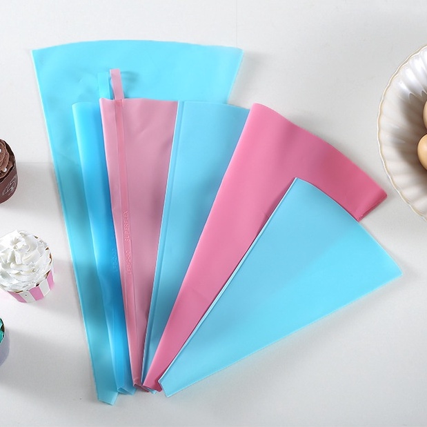 Kit 4 Manga Saco para Confeitar de Silicone Reutilizável Vários Tamanhos