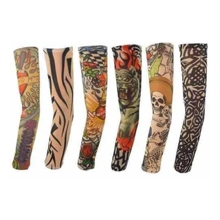 Kit 6 Pares Manguito Manga Tipo Tatuagem Falsa Tatoo Alfashop