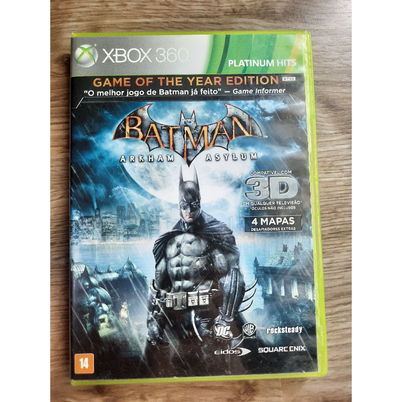 Batman: arkham asylum game of the year edition - xbox 360 em Promoção na  Americanas