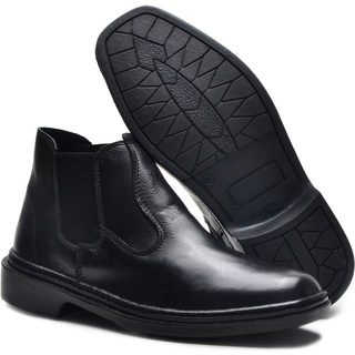 Botina Bota Country Texana Masculina Couro Legítimo Sola De Borracha