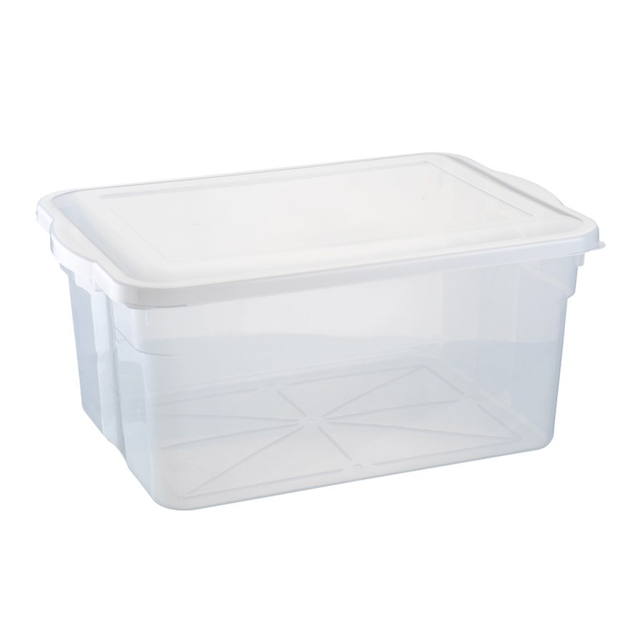 Caixa Organizadora Transparente Com Tampa 47 Litros 0600 | Shopee Brasil