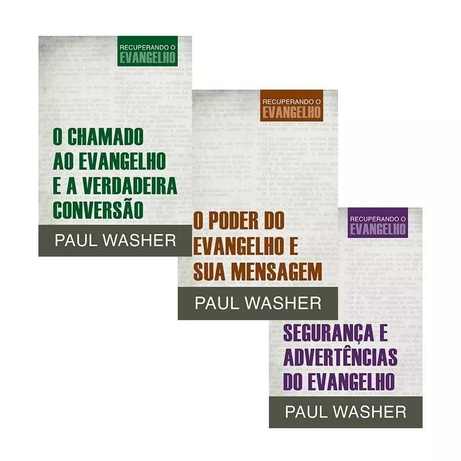Kit Recuperando O Evangelho - Paul Washer - 3 LIVROS | Shopee Brasil