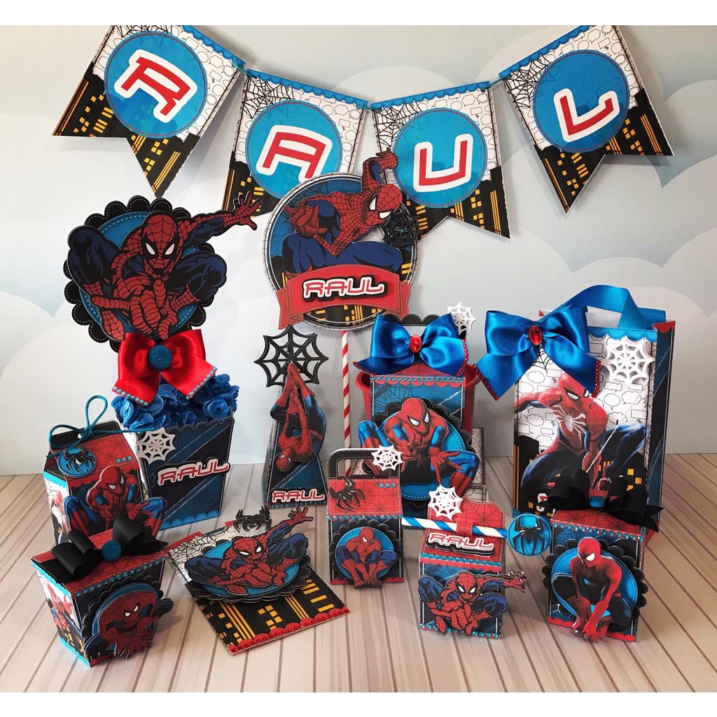 KIT FESTA HOMEM ARANHA 3D | Shopee Brasil