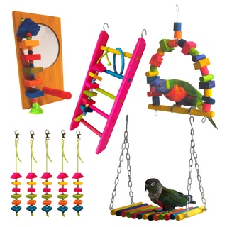 Combo Brinquedos Para Papagaio Calopsitas Aves Pássaros