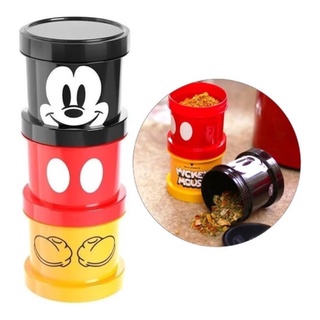Porta Temperos Mickey Empilháveis 3 Unidades
